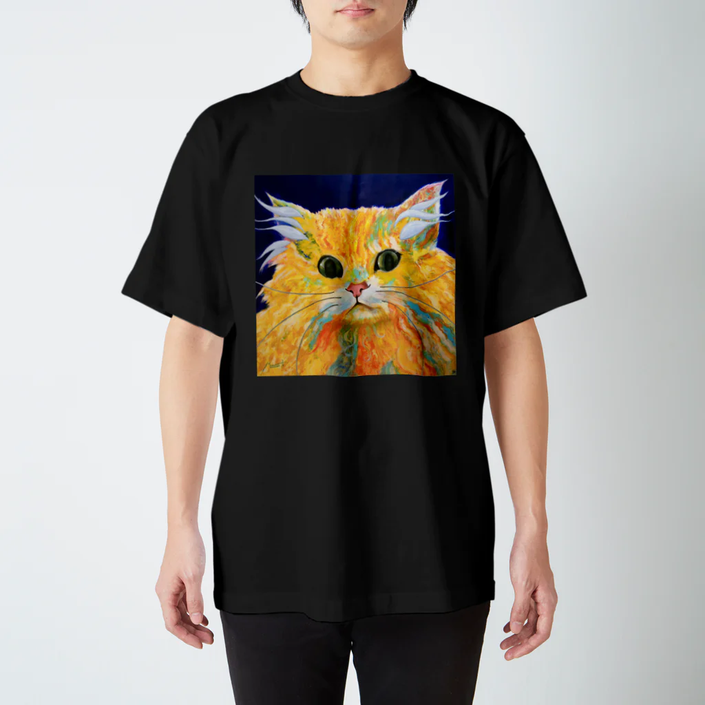 Ange Fleur （アンジュフルール）のOrange Calcite Cat（オレンジ カルサイト キャット） Regular Fit T-Shirt