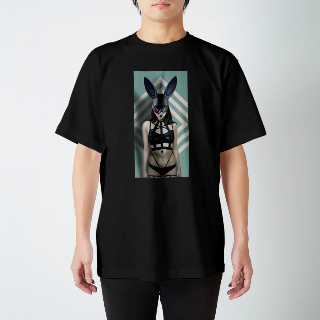 swanart_officialの黒兎 スタンダードTシャツ