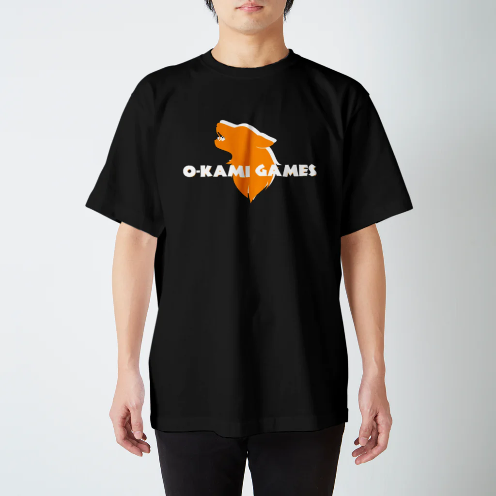 オーカミさんのO-KAMI GAMES オレンジロゴ  スタンダードTシャツ