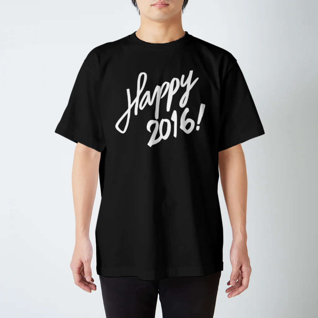 HAPPY 2016のHAPPY 2016正月 グッズ BLACK'n'WHITE Regular Fit T-Shirt