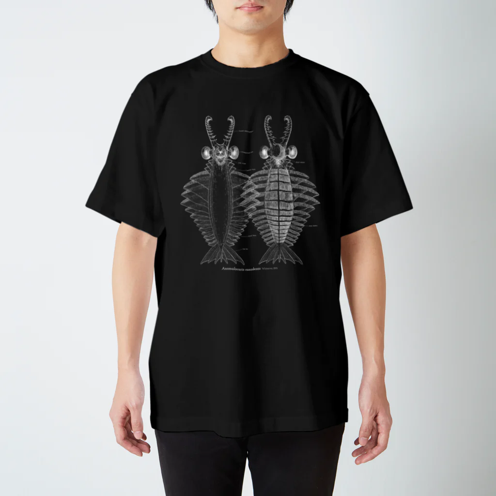 かわさきしゅんいち@絵本作家・動物画家のアノマロカリス　ブラック　Anomalocaris Canadensis 티셔츠