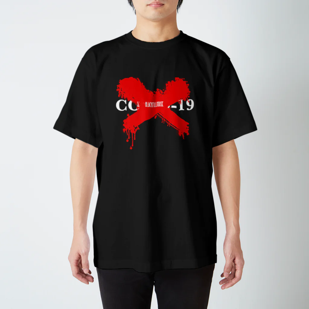 blackfullhouseのanti COVID-19 red スタンダードTシャツ