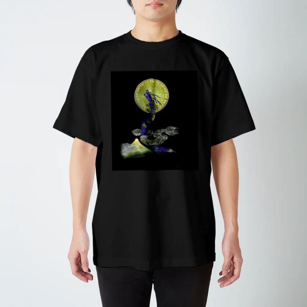 WAMI ARTのタツ月富士フトマニ スタンダードTシャツ