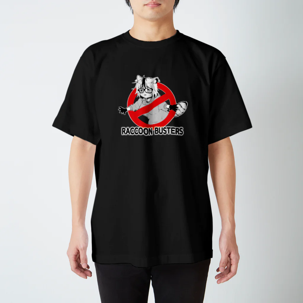  イッヌこわい  のRACOON BUSTERS スタンダードTシャツ