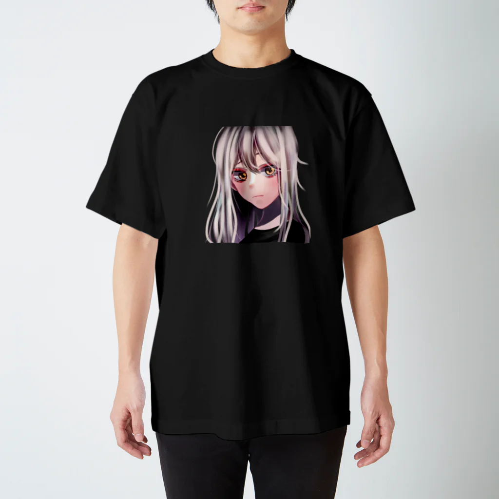 ねこです(依頼ストップ(？))の白髪少女 Regular Fit T-Shirt