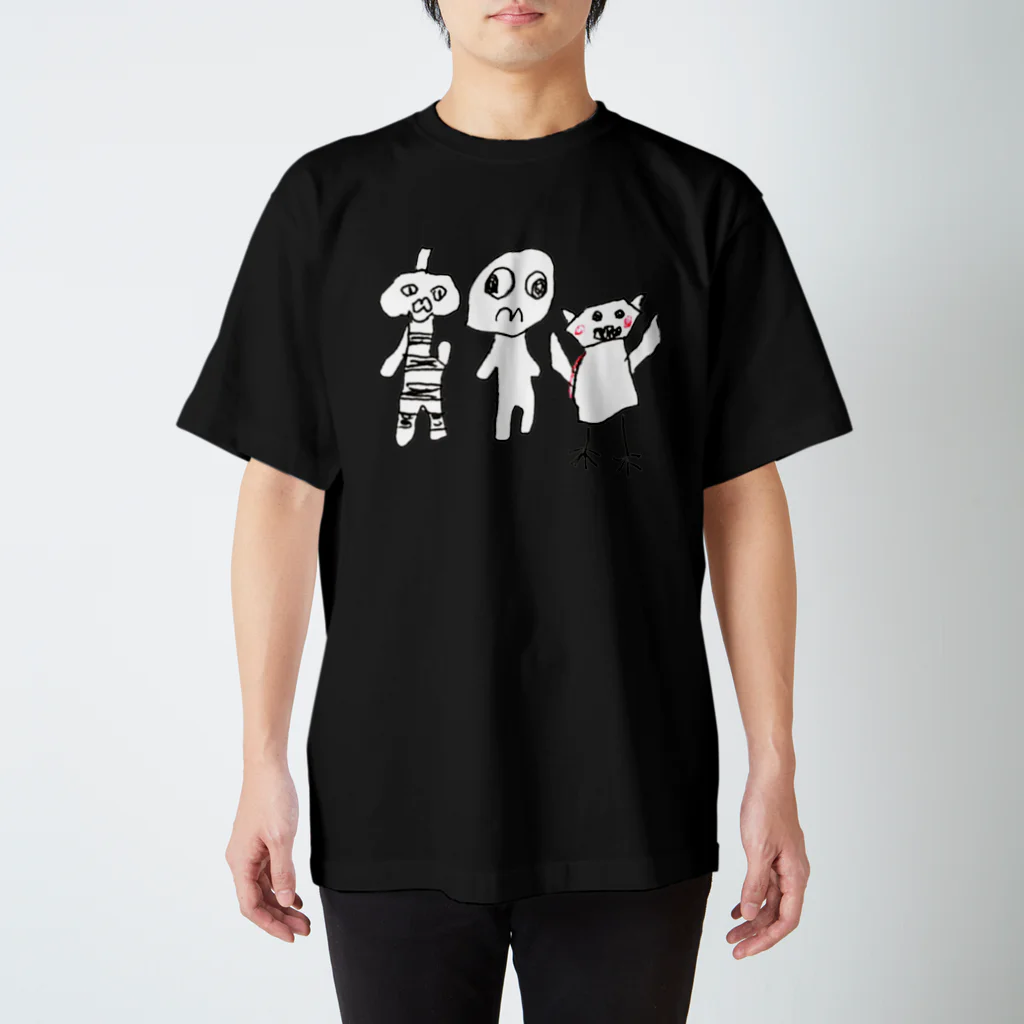 丸闇釣り倶楽部のなかよし3人組 スタンダードTシャツ