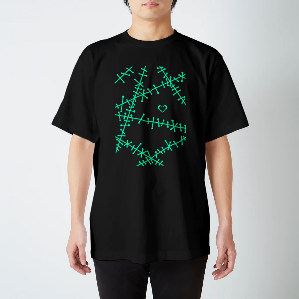 SumiReのツギハギ　緑 Regular Fit T-Shirt