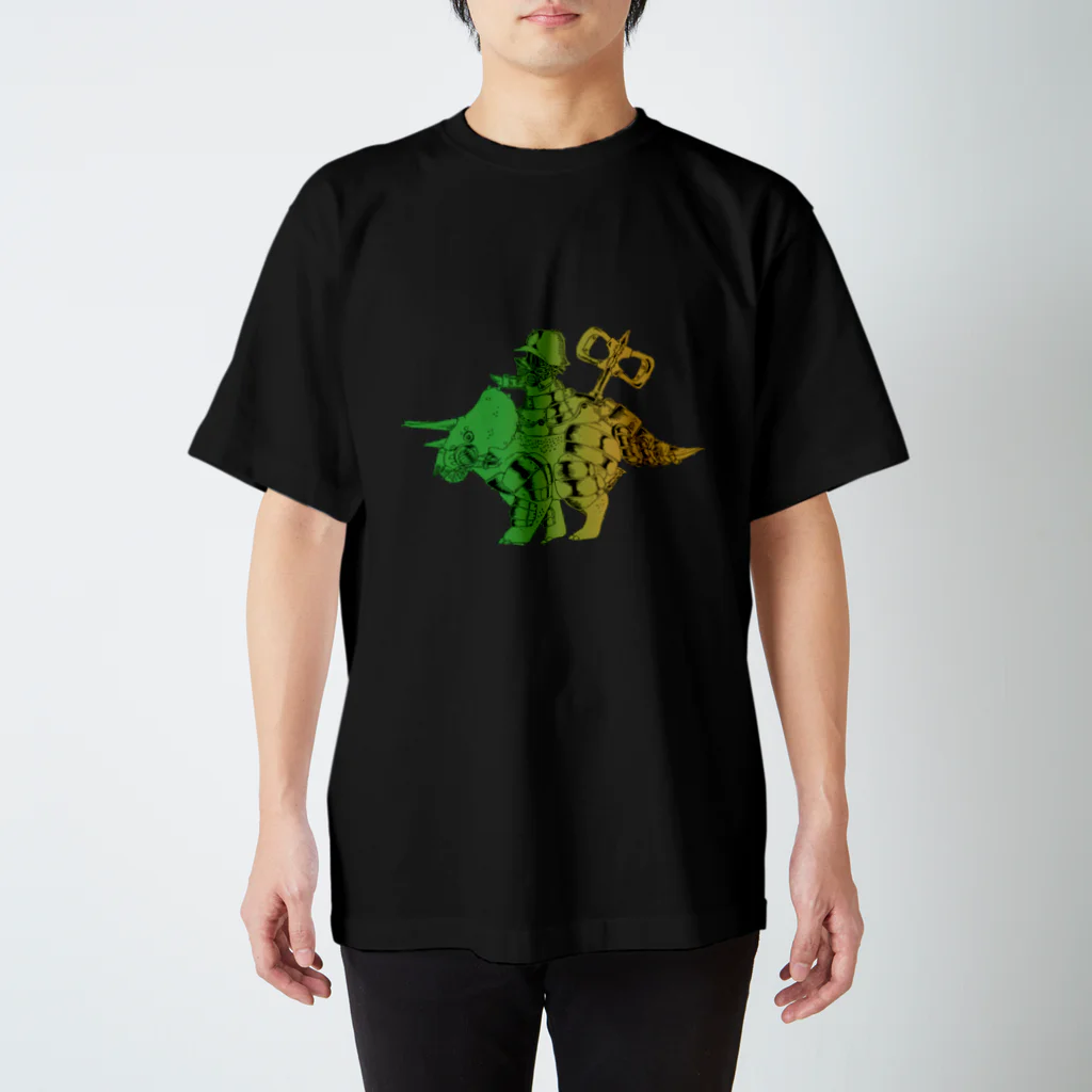 お金をくださいの恐竜おもちゃくん透過 Regular Fit T-Shirt