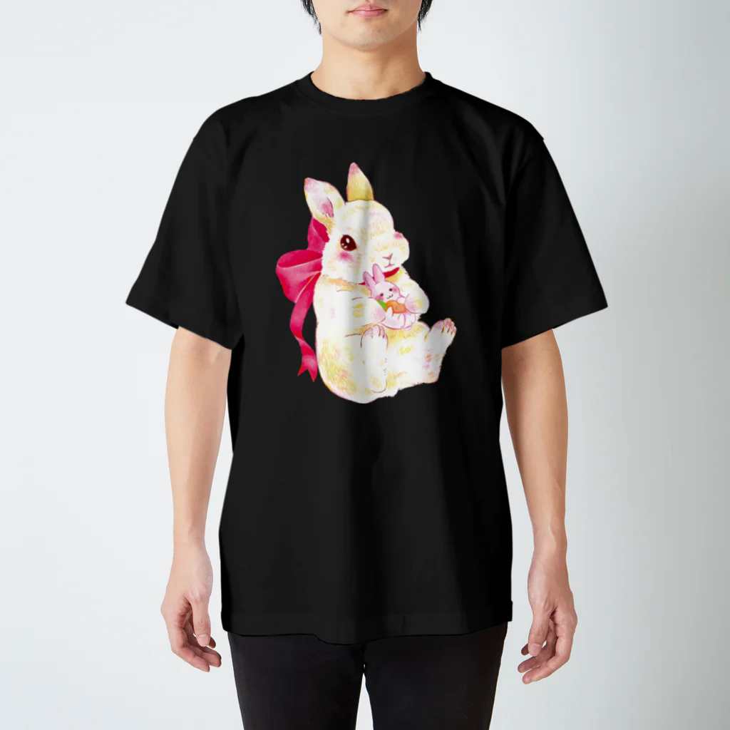 しず華＊(カラー･リボンボン)のぬいぐるみぎゅっ スタンダードTシャツ