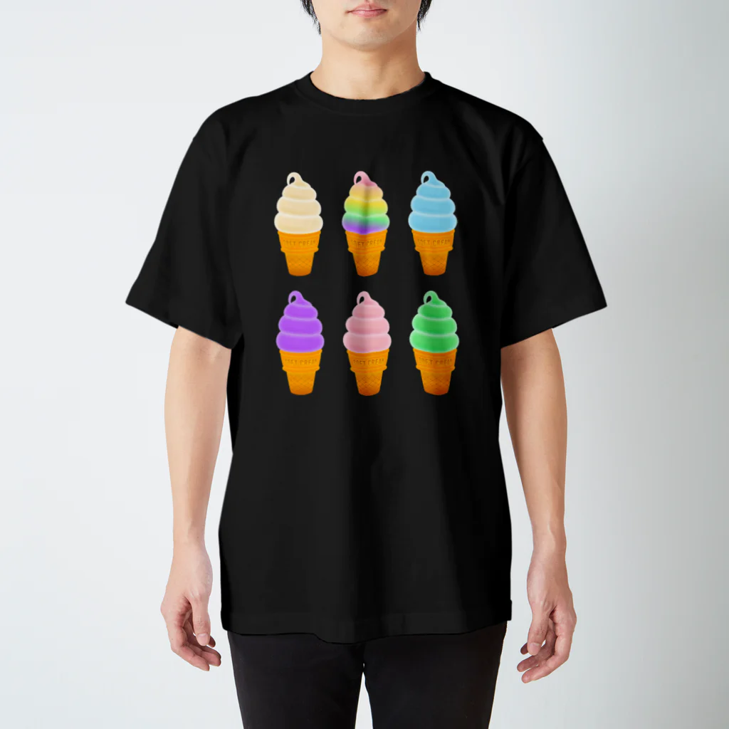 ☀️ひなたぼっくすの🍦光るソフトクリーム×6 スタンダードTシャツ