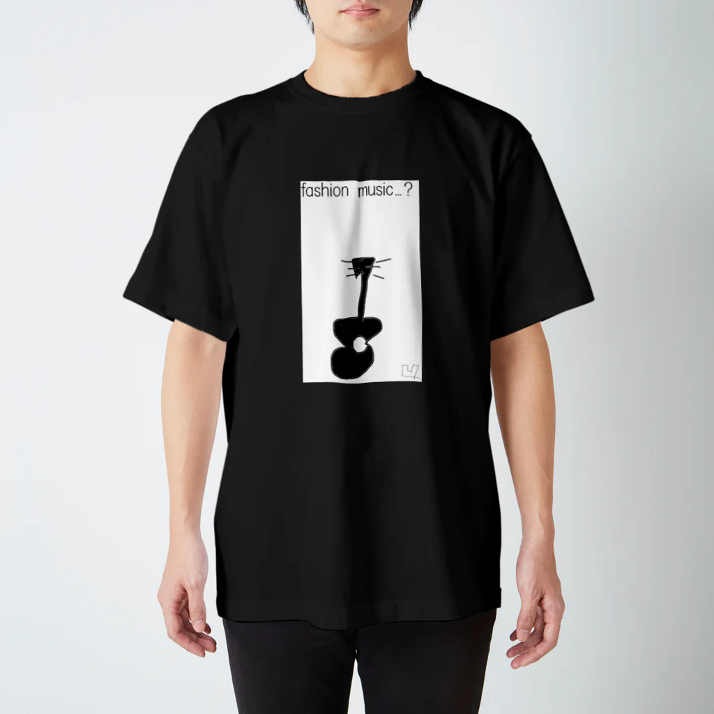 凹のfashion music スタンダードTシャツ