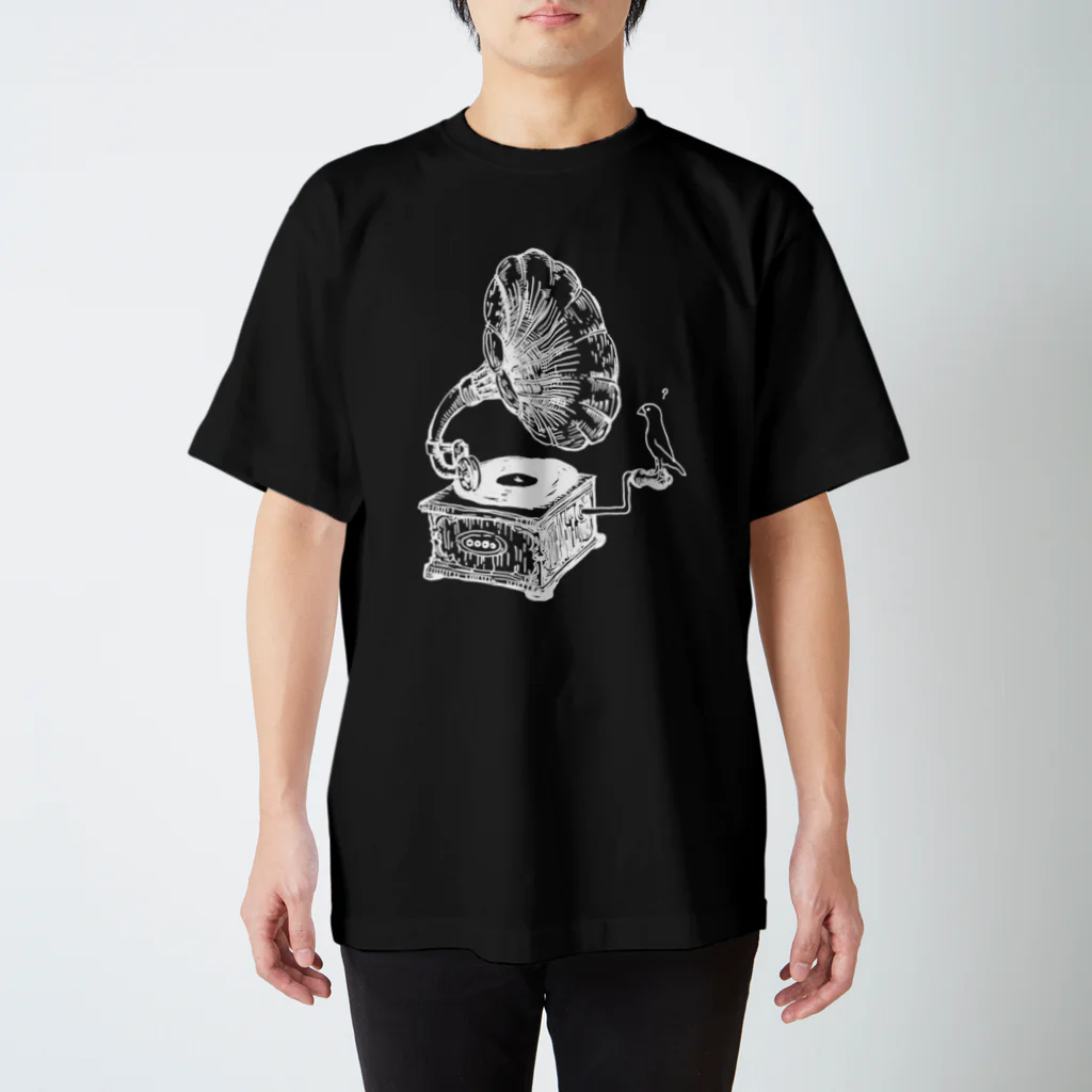 Momi Buncho Lab SHOPの蓄音機文鳥 Regular Fit T-Shirt