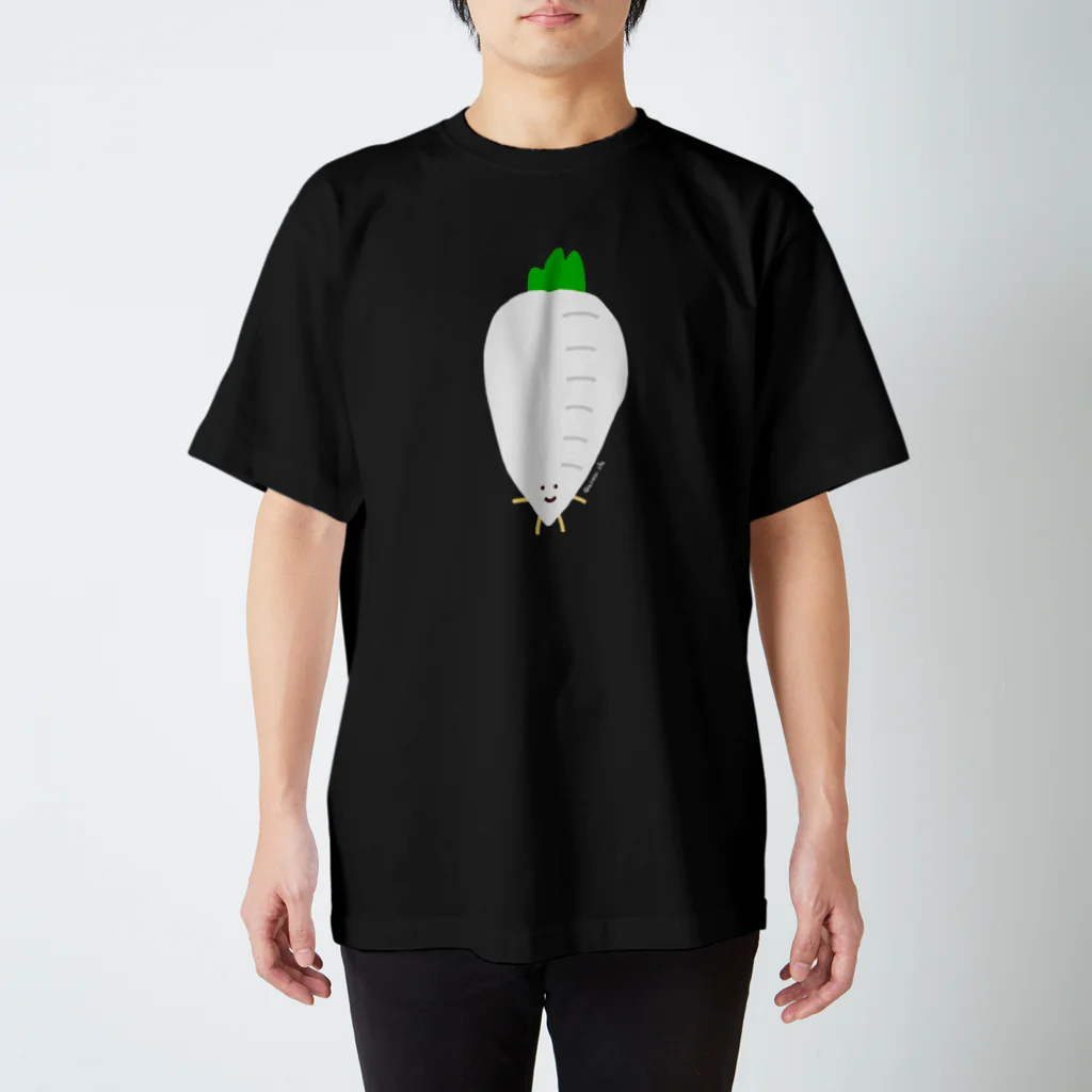 アソビドットライフの【Full Colored】大根 DK-T1 / A Radish スタンダードTシャツ