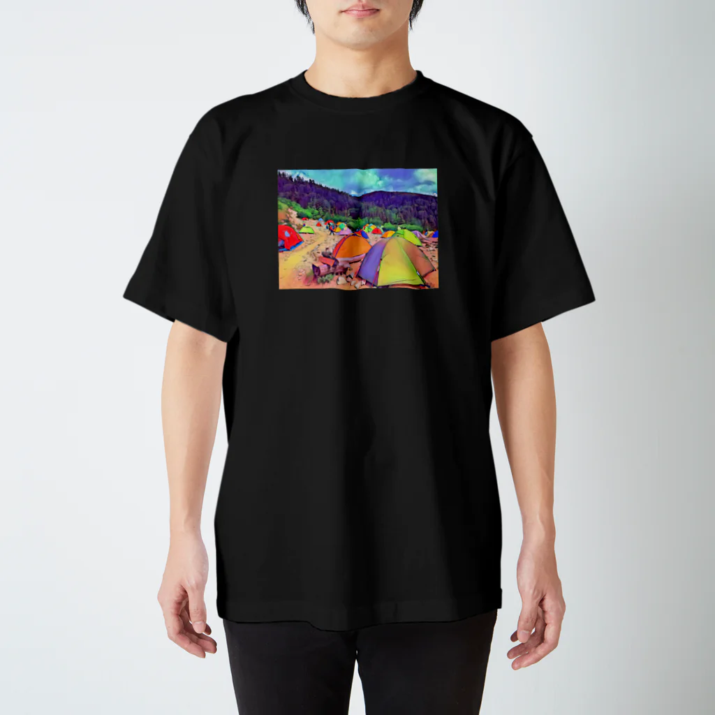 BjjBa4のカラフルテント2 Regular Fit T-Shirt