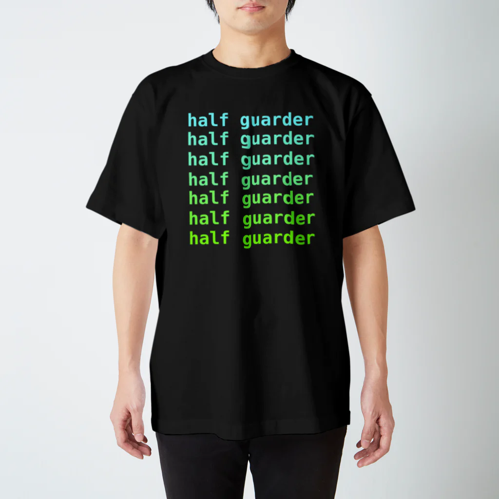 saki-bjjの柔術half guarder(black) スタンダードTシャツ