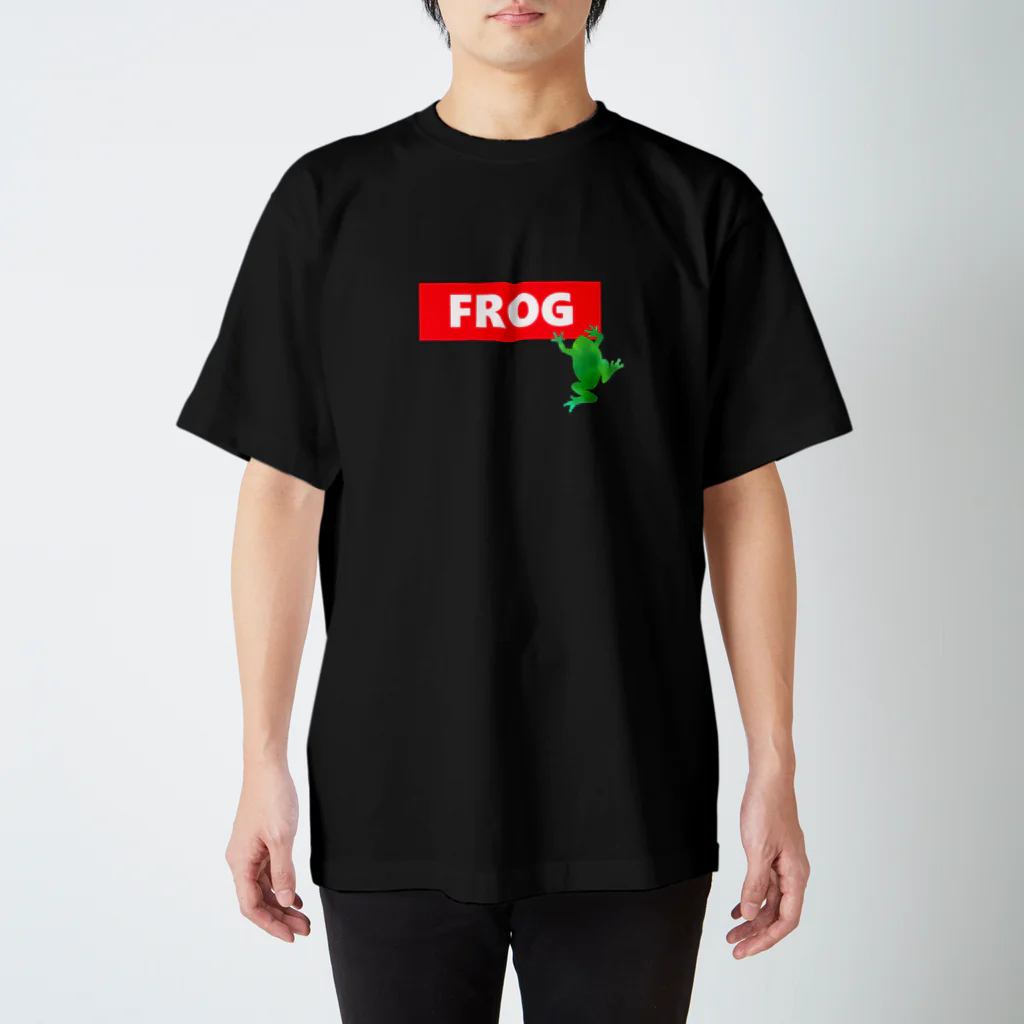 れなしやの赤ロゴボックス🐸蛙 Regular Fit T-Shirt