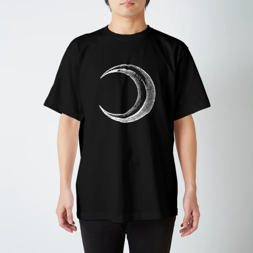 maison APHRODITEの月（Moon）_WhitePrint スタンダードTシャツ