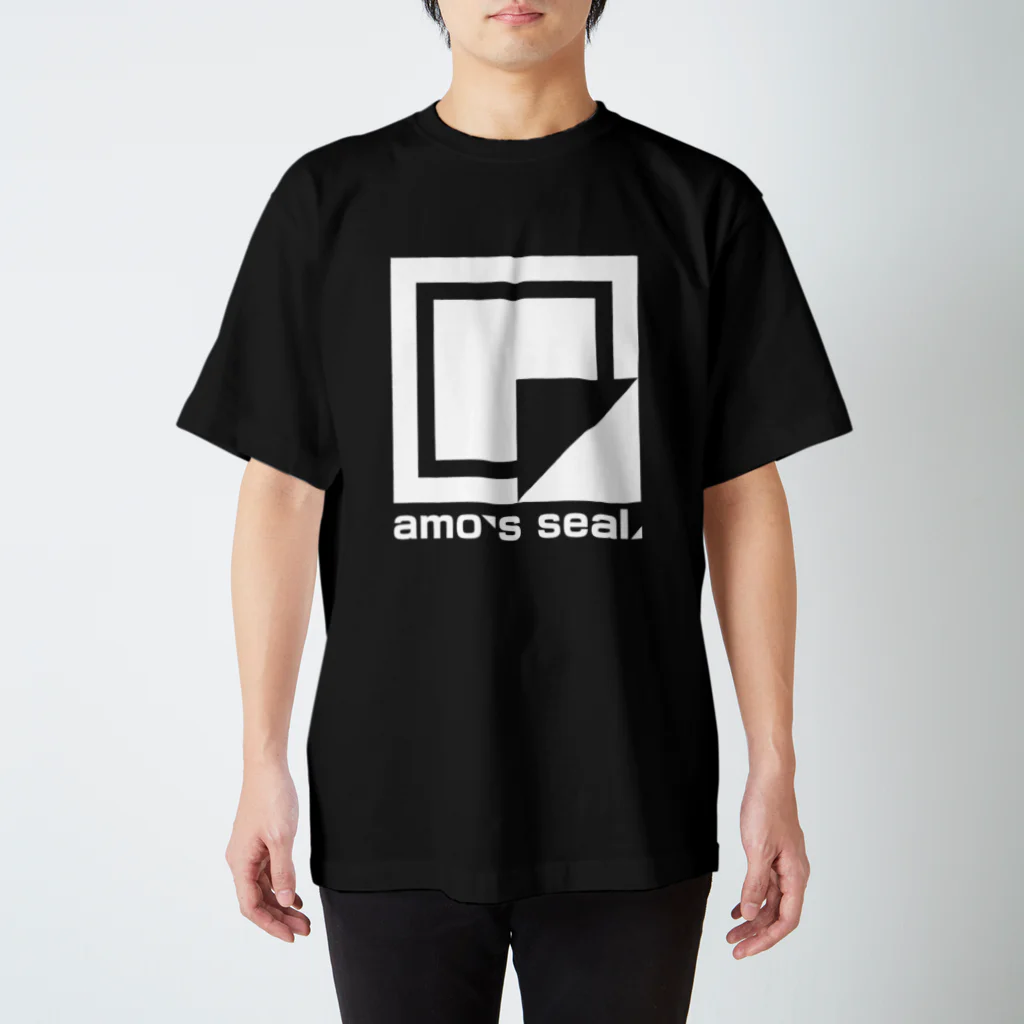 amoのamo's シール　ロゴ白 Regular Fit T-Shirt