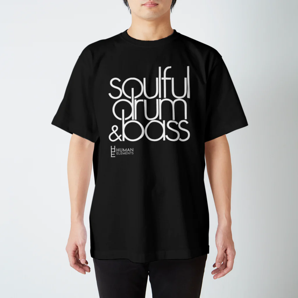 Human Elements STOREのSoulful Drum&Bass (Black) Regular Fit T-Shirt
