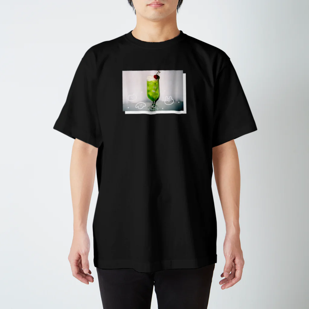 はらぺこショップのメロンクリームソーダ スタンダードTシャツ