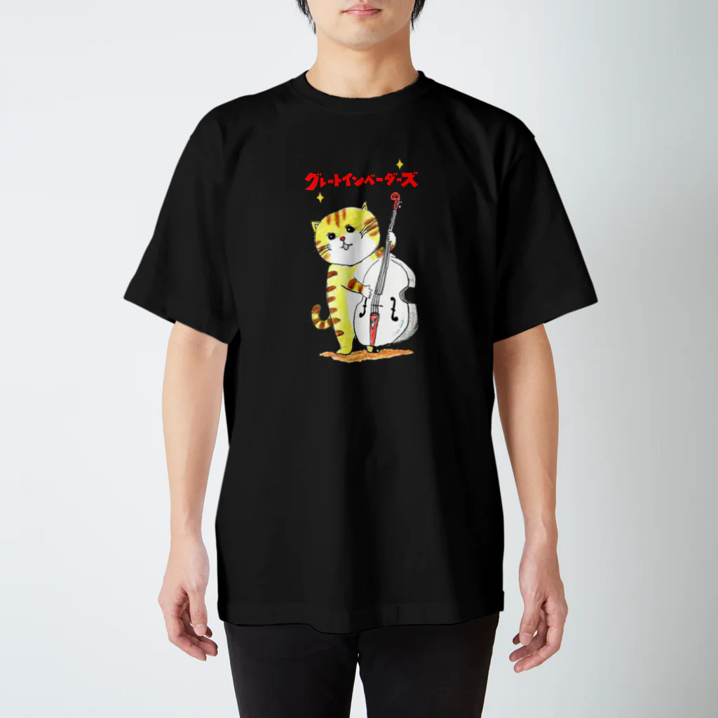 クサカイ商店のどらちゃん ウッドベース スタンダードTシャツ