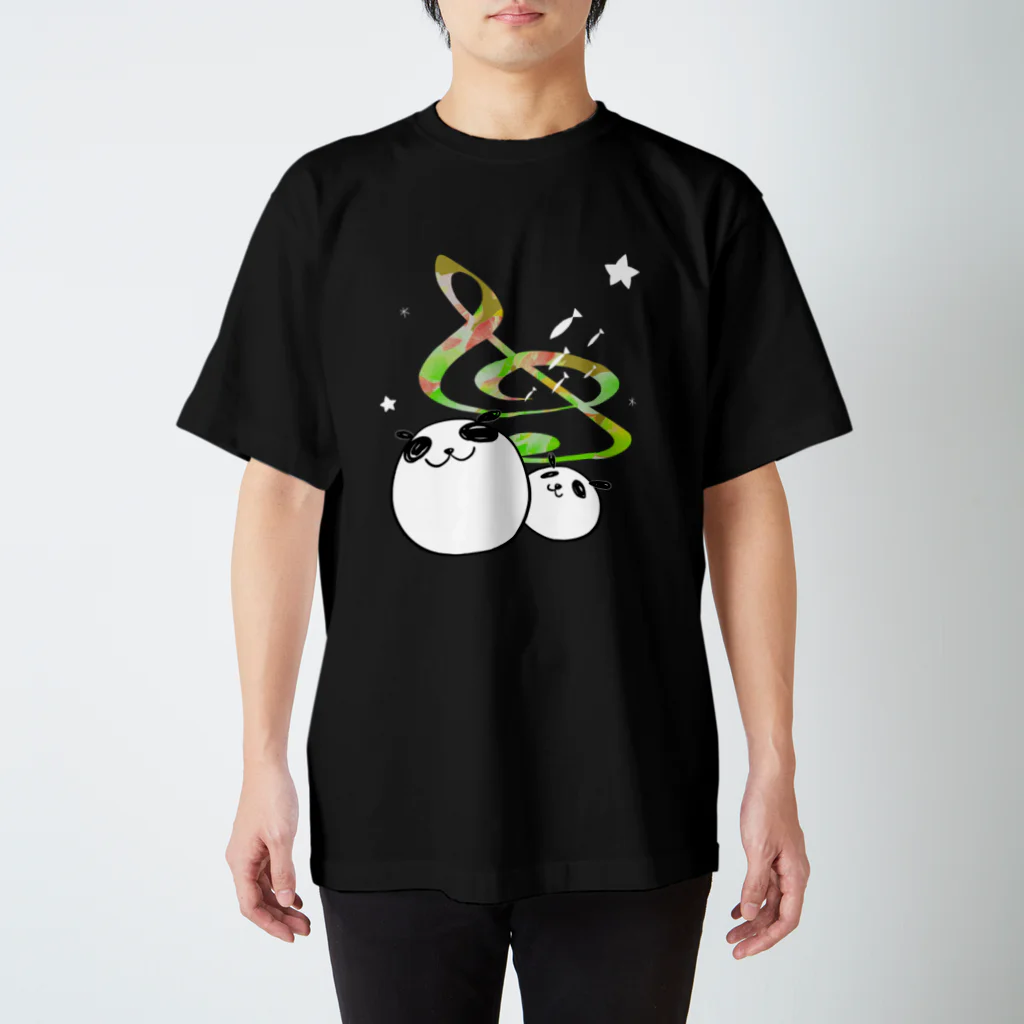 ゆんたろすのMaruPanda(まるぱんだ) 黒 スタンダードTシャツ