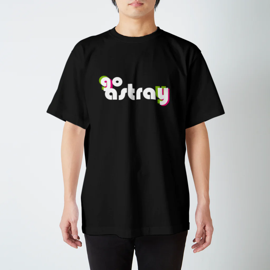 go astrayのgo astray ずれたロゴ 濃色ベース用 スタンダードTシャツ