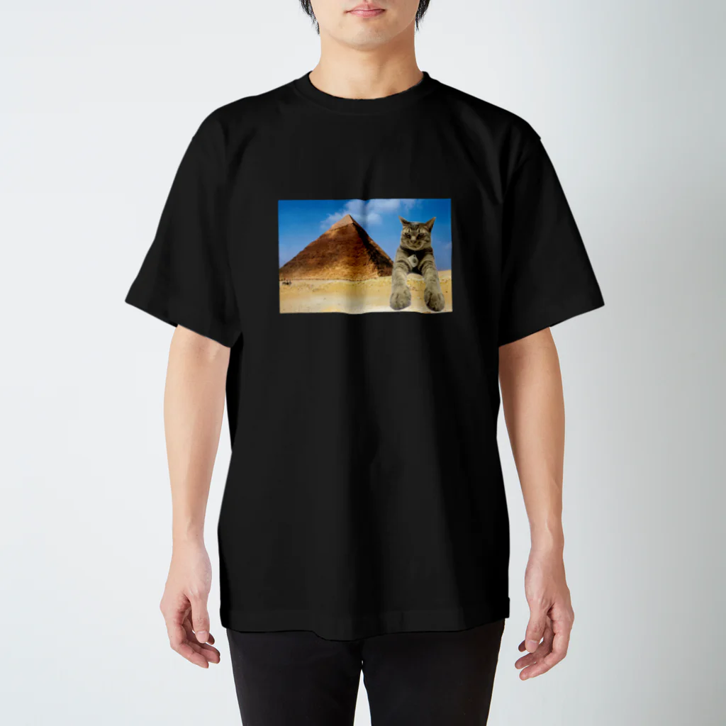 Ichiro&Jiroの猫とピラミッド スタンダードTシャツ