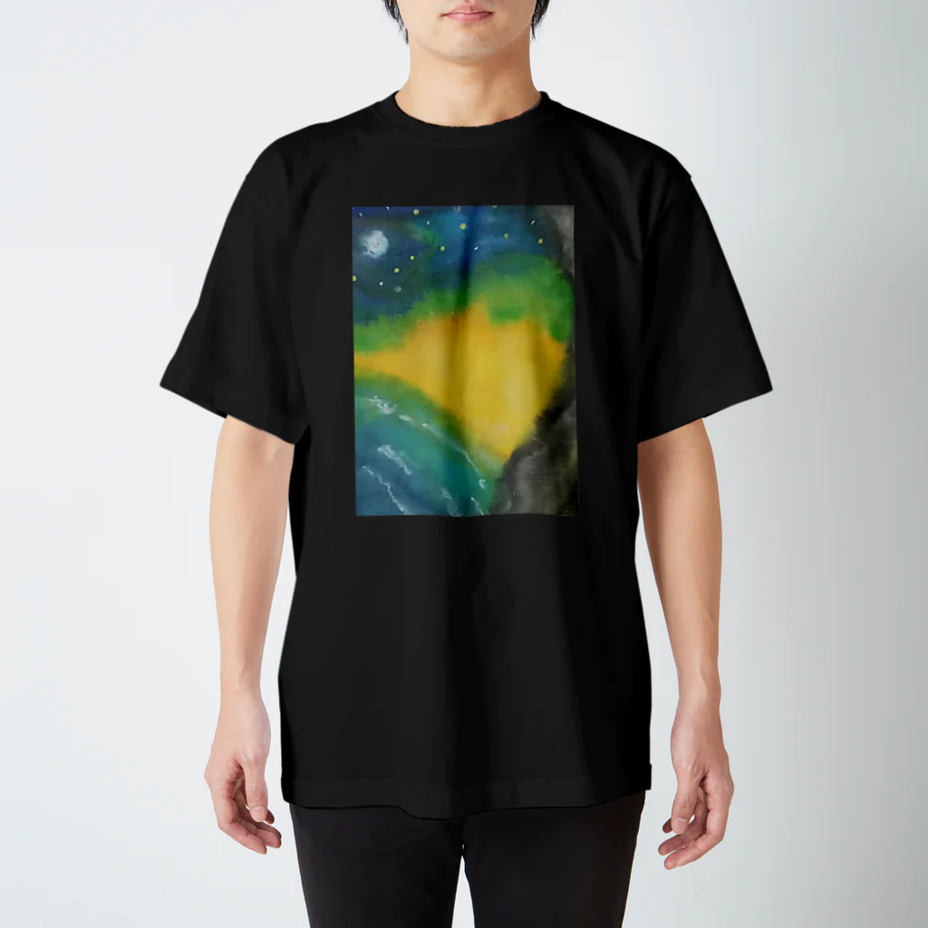 夢弦堂 へるにんの夜の海辺 スタンダードTシャツ