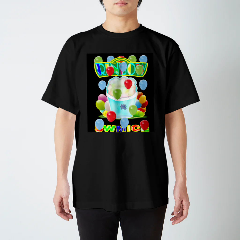 ＳＩＬＶＥＲＷＯＬＦＭＥＮmixculturedesinのRINBOW ICE(令和2年10月NEW） スタンダードTシャツ