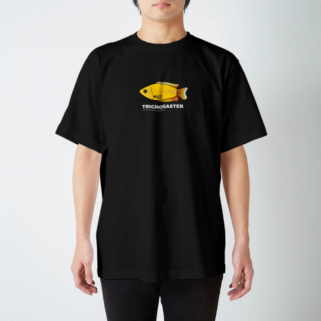MEGABIGのみんな大好き熱帯魚 文字(白） Regular Fit T-Shirt