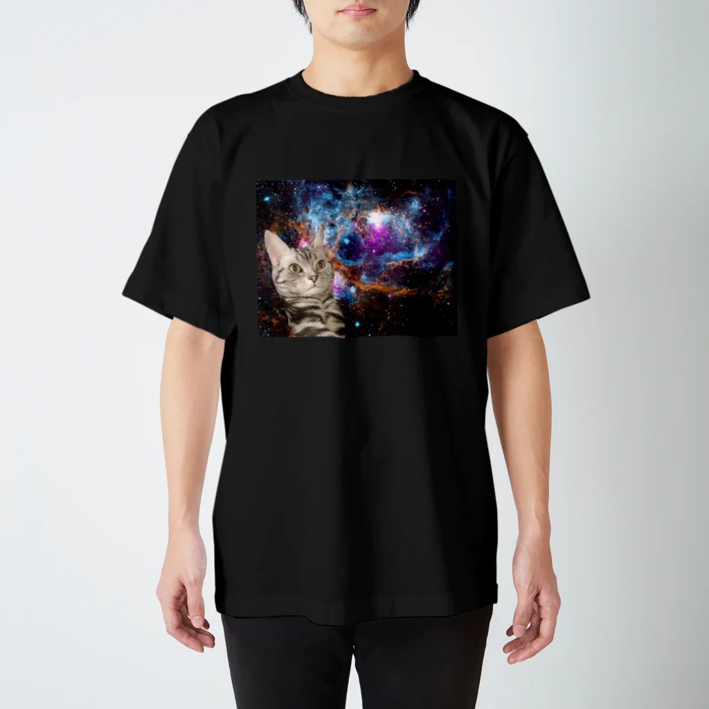 🥐🍞ちょきぷり🍞🥐のうちの宇宙猫 スタンダードTシャツ