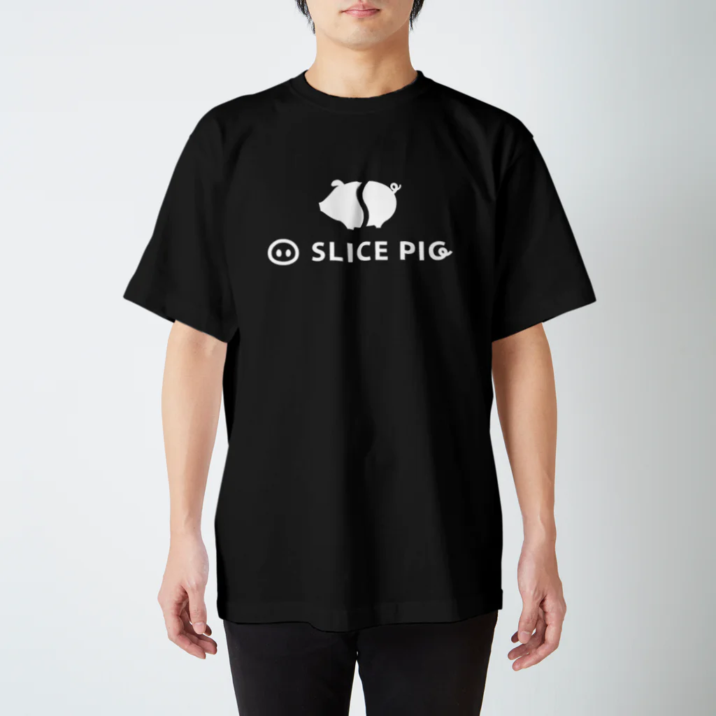 トンソクデザインのSLICE PIG-スライスピッグ-　ロゴ スタンダードTシャツ