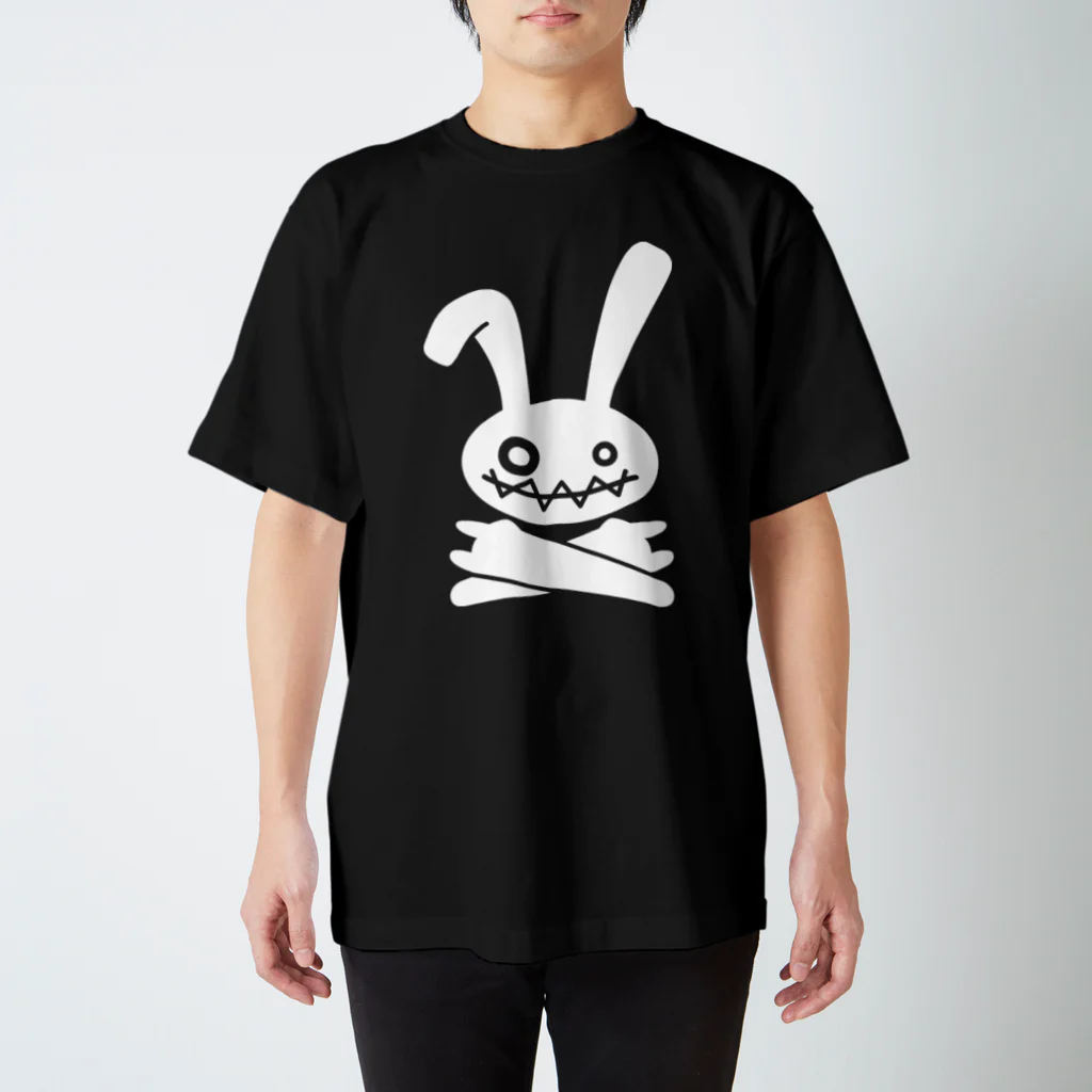 前田創作工房のHEAVY METAL BUNNY（ホワイトプリント） スタンダードTシャツ