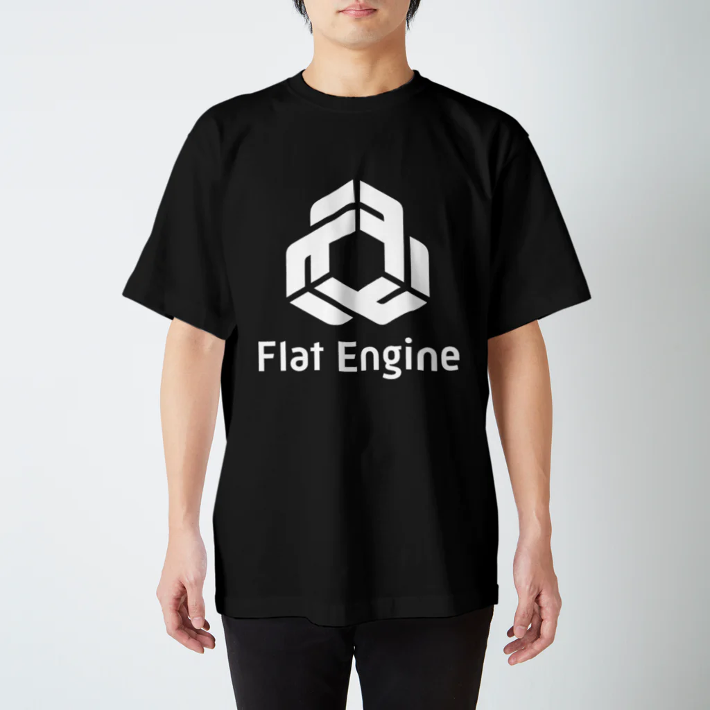 Flat Engine Suzuri ShopのFlat Engine Logo（White/Square） スタンダードTシャツ