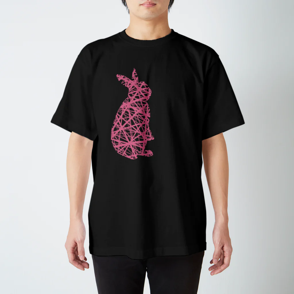 PiZakkuのペンタッチ　うさぎ スタンダードTシャツ