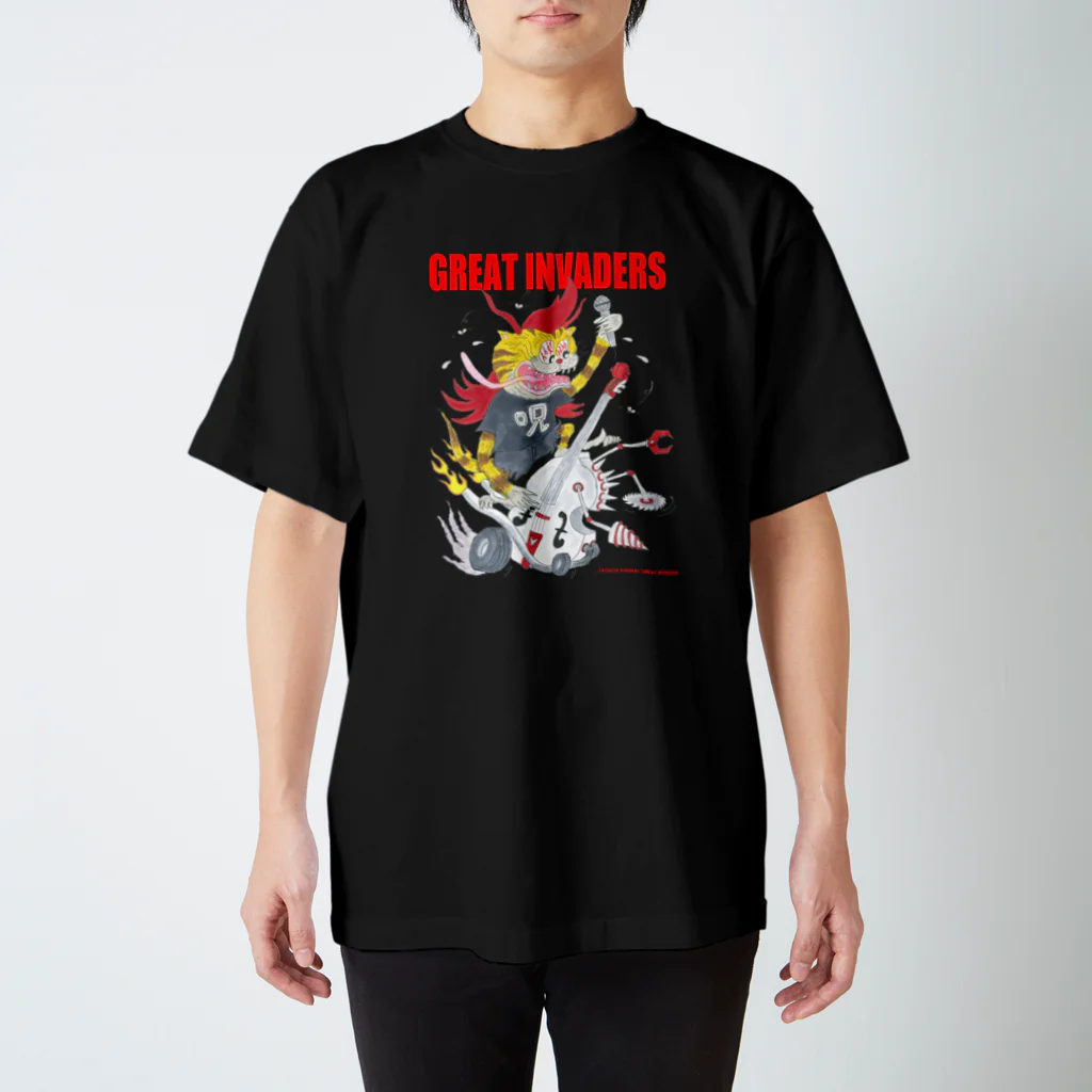 クサカイ商店の暴走ウッドベース/グレートインベーダーズ スタンダードTシャツ