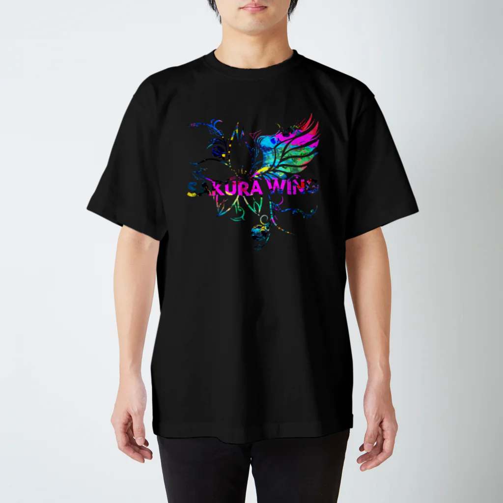 SAKURA WING LLC.のSAKURA WINGロゴ カラフル Regular Fit T-Shirt