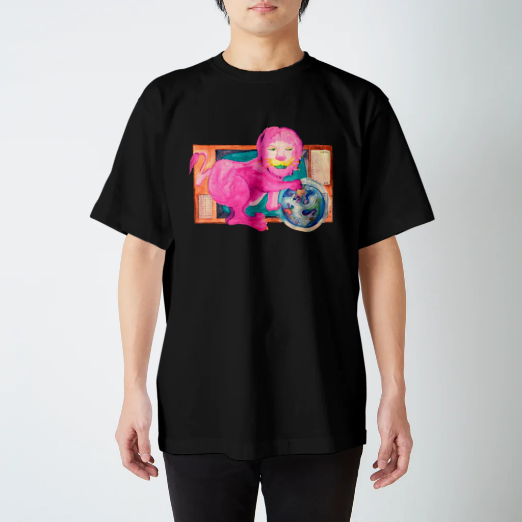 沢ちゃん♪のピンクのライオン スタンダードTシャツ