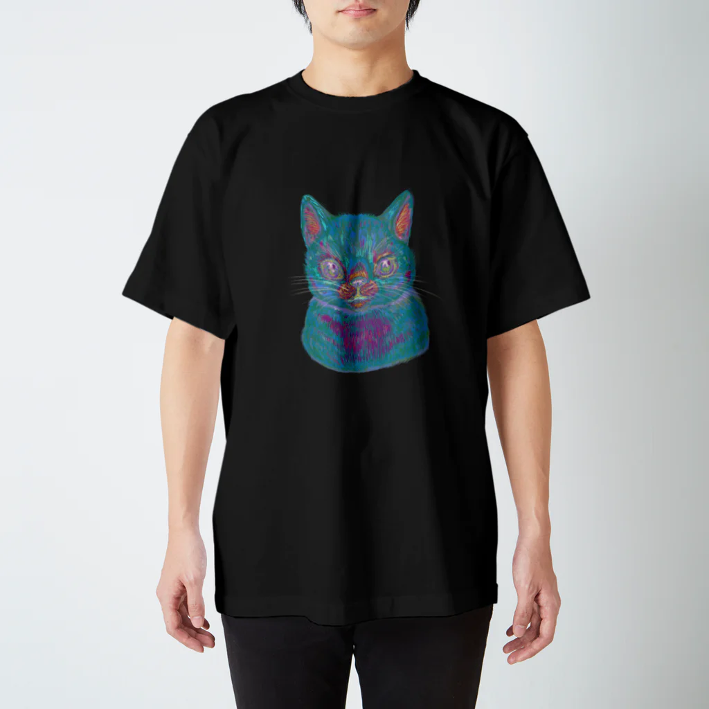 MOMODAMONの青い子猫 スタンダードTシャツ