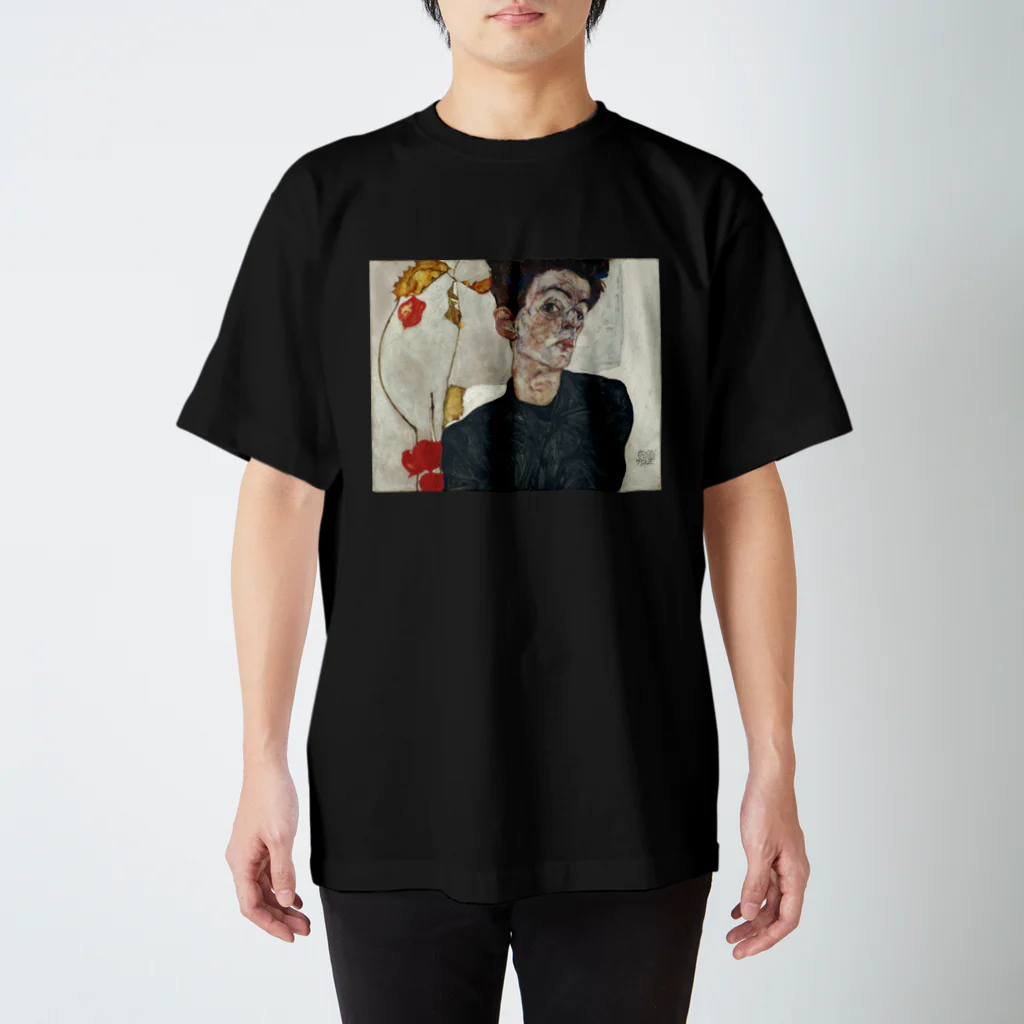 art-standard（アートスタンダード）のエゴン シーレ（Egon Schiele） / 自画像（Self-Portrait with Physalis） 1912 スタンダードTシャツ