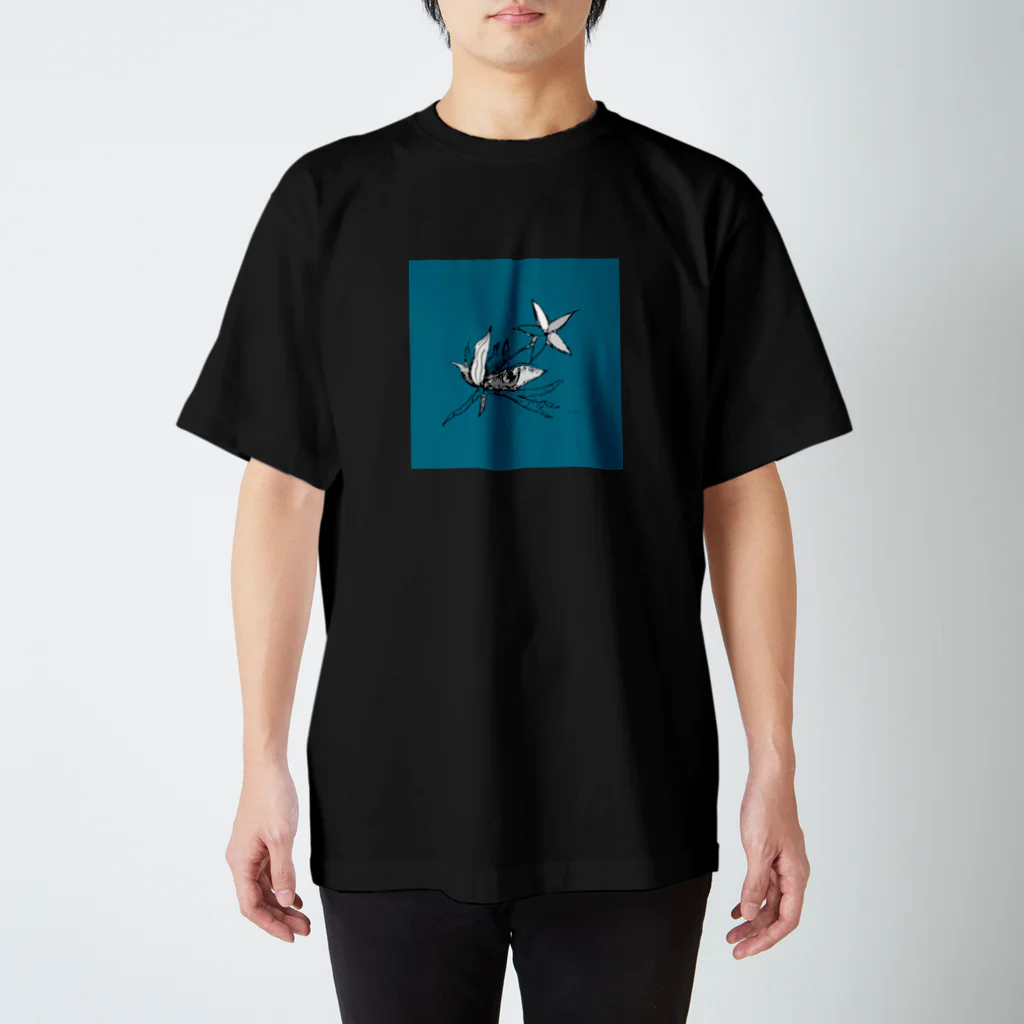 しゅーほーのおみせのflower eye _blue スタンダードTシャツ