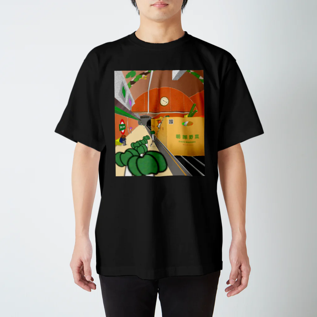 かぼちゃ畑の通勤するかぼちゃ スタンダードTシャツ