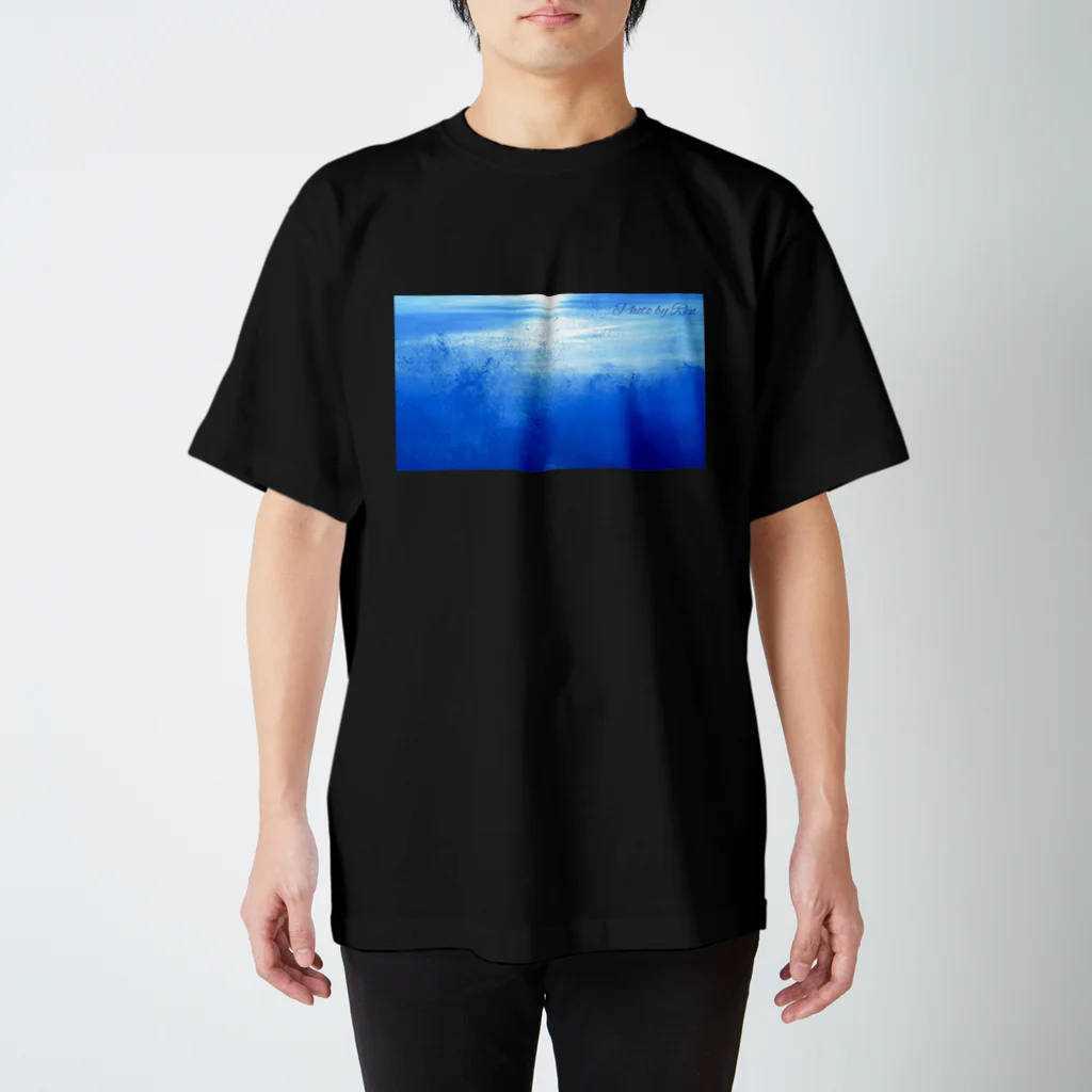 rencafeの Blue wave Regular Fit T-Shirt