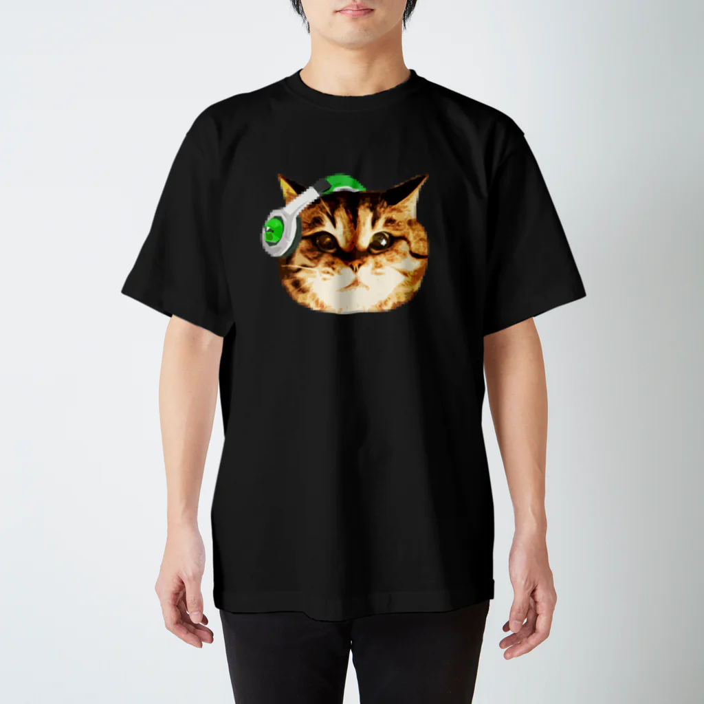 InaDesignの猫DJ（顔だけのやつ）ver.2 スタンダードTシャツ