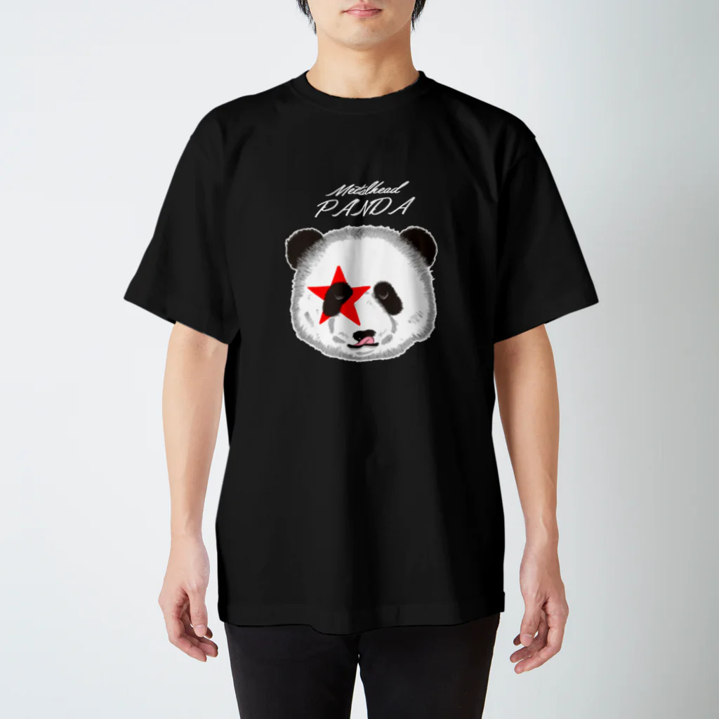 田中ザビエル世界のどうぶつのメタルヘッドパンダ【濃色用】 Regular Fit T-Shirt
