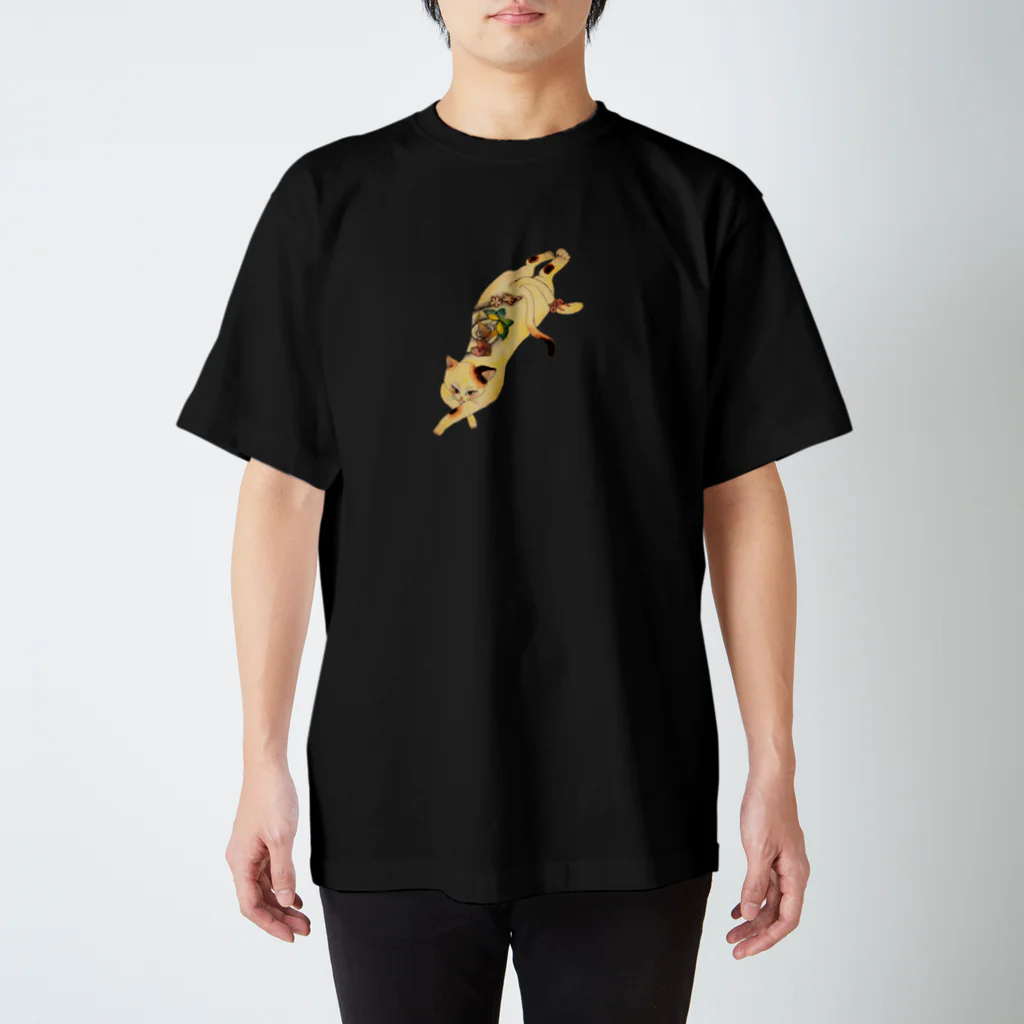 ぱらいそ洋品店の刺青猫又Tシャツ Regular Fit T-Shirt