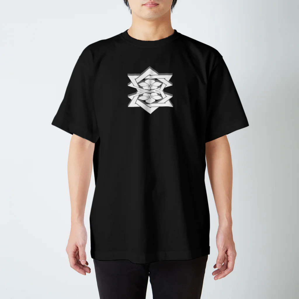 RMk→D (アールエムケード)の桔梗紋3D 白 スタンダードTシャツ