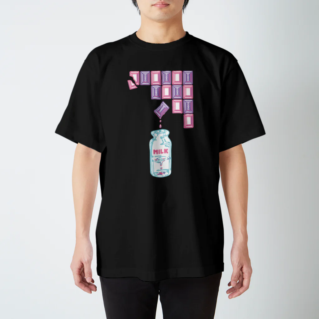 Cɐkeccooのいちごミルクチョコレート-パステル スタンダードTシャツ