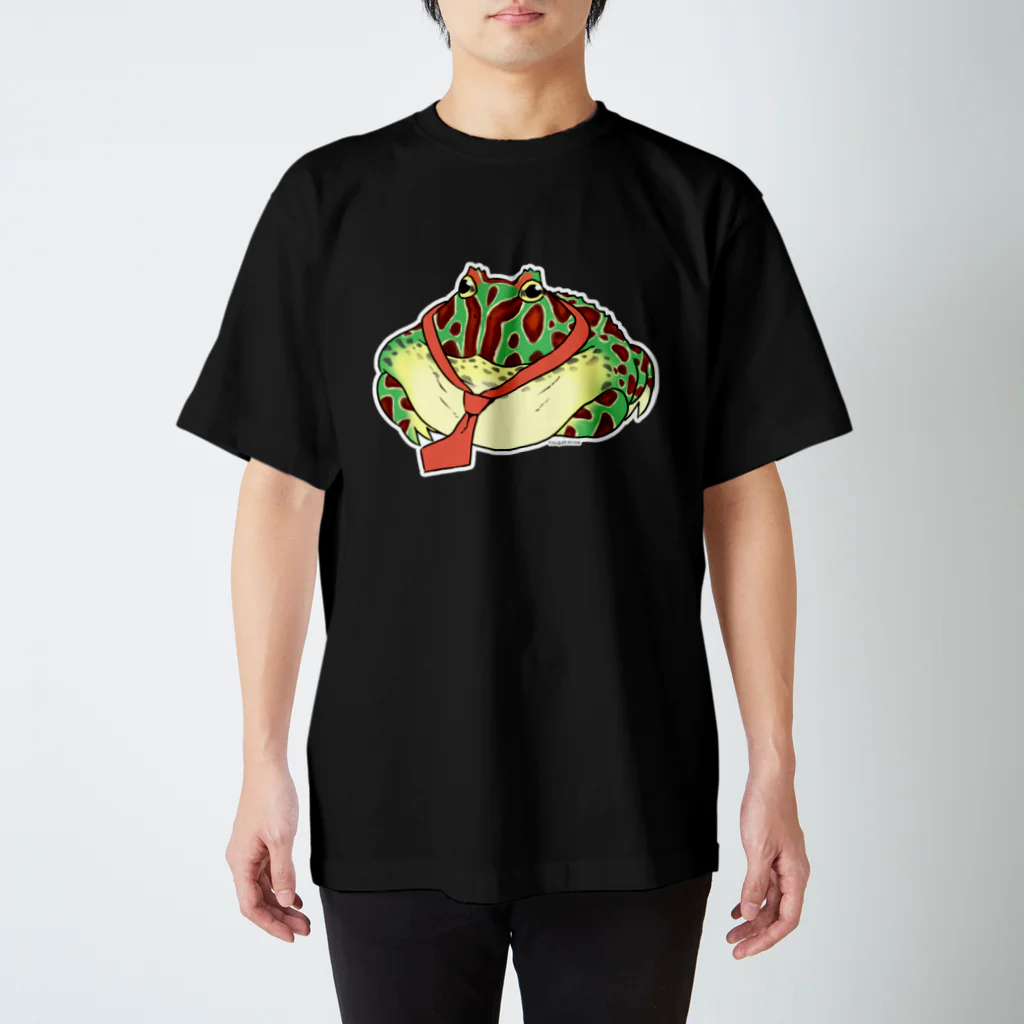 tougakanoe🐸のベルツノガエル　おもちさん スタンダードTシャツ